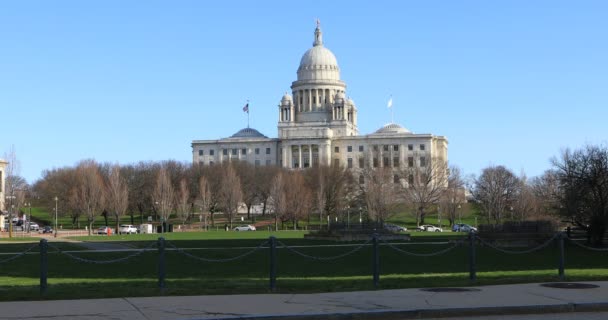 4K UltraHD Vista del edificio de capital en Providence — Vídeos de Stock