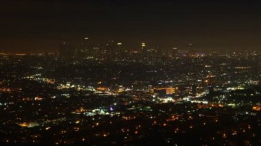 4 k Ultrahd Timelapse gece manzara Los Angeles, Kaliforniya'nın