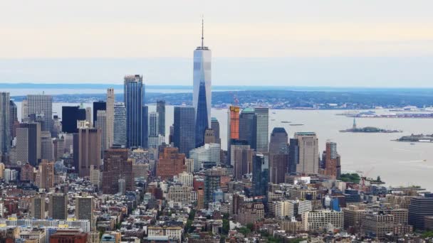 4K UltraHD Timelapse aérea del centro de Manhattan — Vídeos de Stock