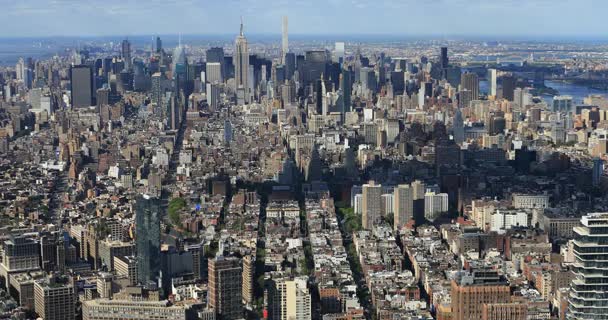 4K UltraHD Aerial view of Midtown Manhattan area — Stock Video