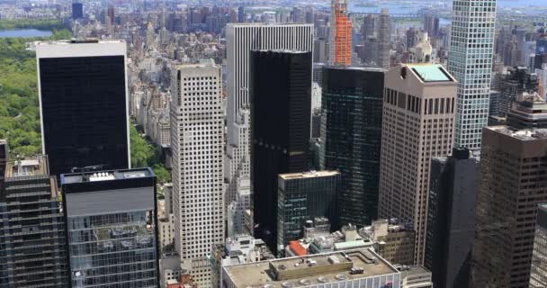 4K UltraHD Aerial view of Midtown Manhattan skyline — Stock Video