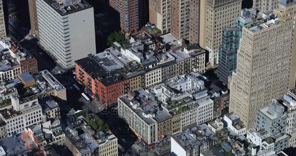 4 k Ultrahd widok z lotu ptaka Lower Manhattan — Wideo stockowe