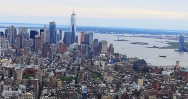 4K UltraHD View of Downtown Manhattan region — Stock Video