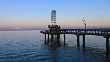 4 k Ultrahd Twilight timelapse Brant St. Pier Burlington, Kanada'nın
