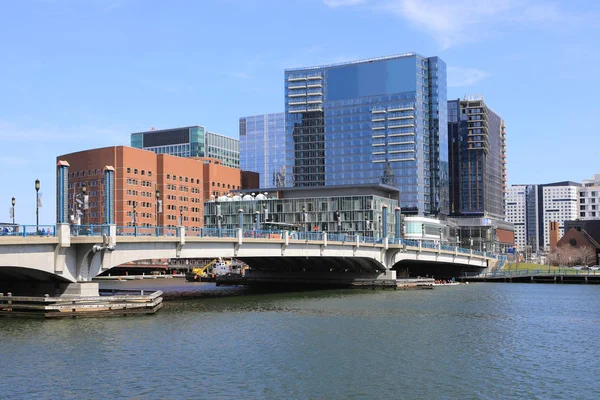 Vista do porto de Boston, Massachusetts — Fotografia de Stock