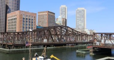 4k Boston, Massachusetts liman Ultrahd görünümü