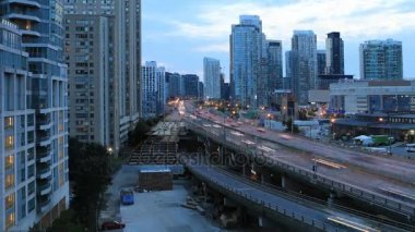 4k Ultrahd Timelapse Gardiner Expressway Toronto, Kanada gece tarafından
