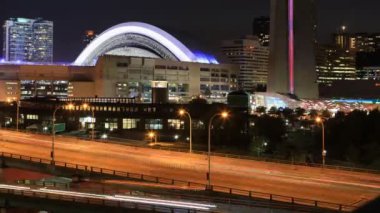 4k Ultrahd Timelapse Gardiner Expressway Toronto Hava karardıktan sonra