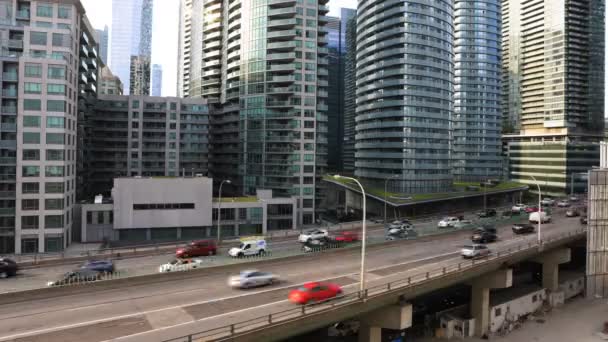 4 k Ultrahd Timelapse på Gardiner Expressway i Toronto — Stockvideo