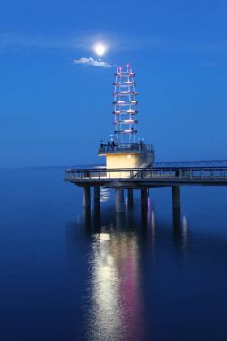 Brant St. Pier Burlington, Amerika Birleşik Devletleri içinde dikey geceleri