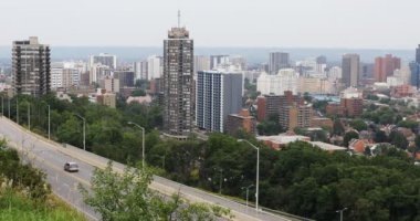 4 k Ultrahd Hamilton, Kanada manzarası ile Ekspres ön planda