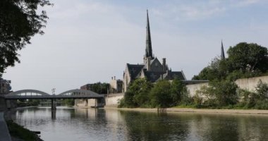 Cambridge, Amerika Birleşik Devletleri 4k Grand Nehri tarafından güneşli sabah