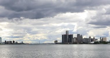 Detroit, Michigan, Windsor, Ontario ve Büyükelçi Köprüsü 4k