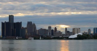 Belle Isle of darkness falls 4k olarak Detroit manzarası