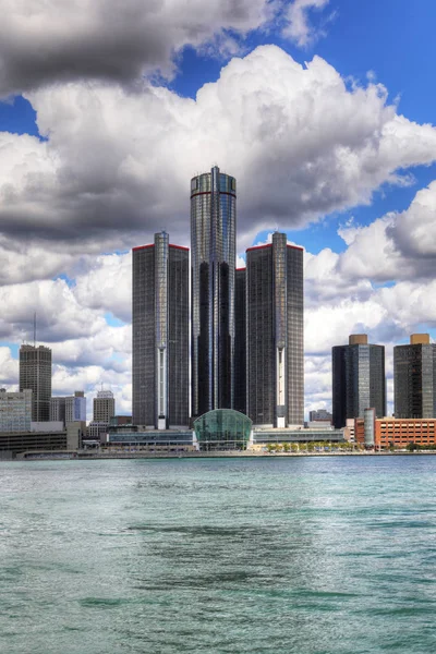 Vertical do Detroit Skyline — Fotografia de Stock
