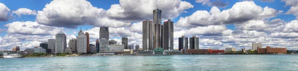 Detroit Skyline Panoraması — Stok fotoğraf