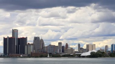 Detroit Skyline Belle Isle 4k dan Timelapse