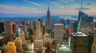 Dusk Timelapse anteni Manhattan 4k