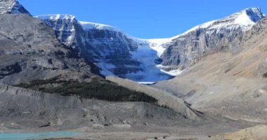 Athabasca buzul Jasper Milli Parkı'nda 4k