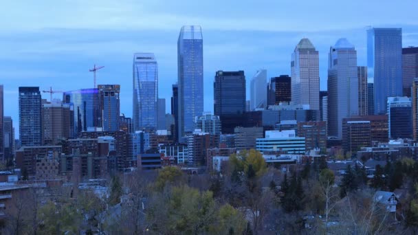 Günden itibaren Timelapse gece Calgary, Alberta manzarası 4k için — Stok video