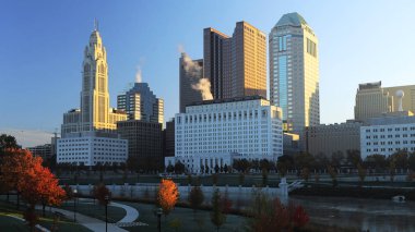 Columbus, Ohio manzarası sunrise sonra