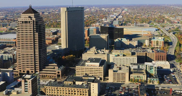 Columbus, Ohio şehir merkezinin hava — Stok fotoğraf