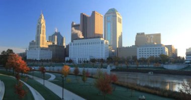 Columbus, Ohio manzarası açık sonbahar günü 4k