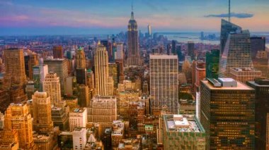 Midtown Manhattan'da 4k Timelapse hava günbatımı