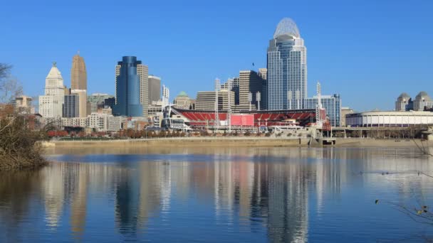 Timelapse Del Cincinnati Ohio Centro Ciudad — Vídeos de Stock