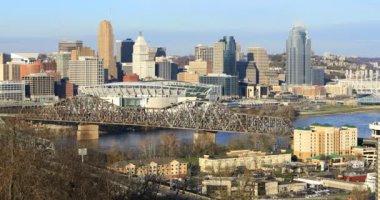 Cincinnati, Ohio manzarası 4k görünümünü
