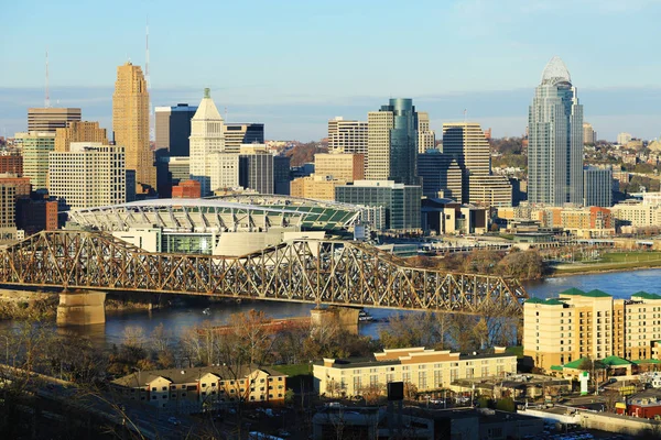 Vista do horizonte de Cincinnati, Ohio — Fotografia de Stock