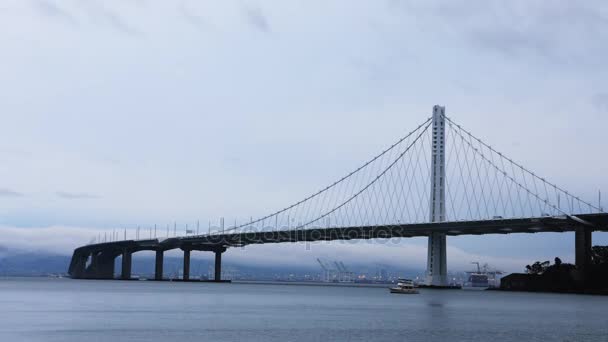 San Francisco Oakland Körfezi Köprüsü Timelapse — Stok video