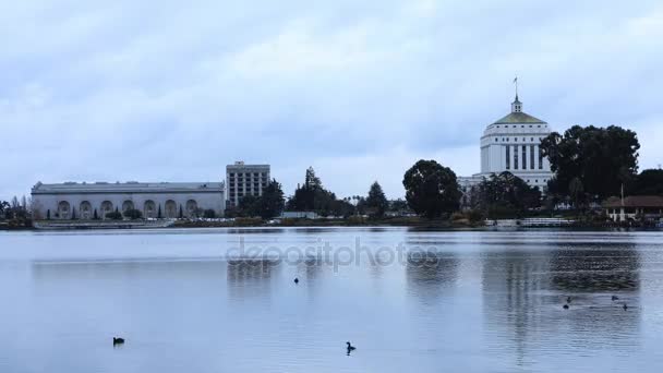 Timelapse Jeziora Merritt Oakland Kalifornii — Wideo stockowe