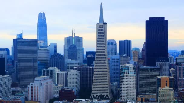 Timelapse San Francisco Kalifornien Skyline — Stockvideo