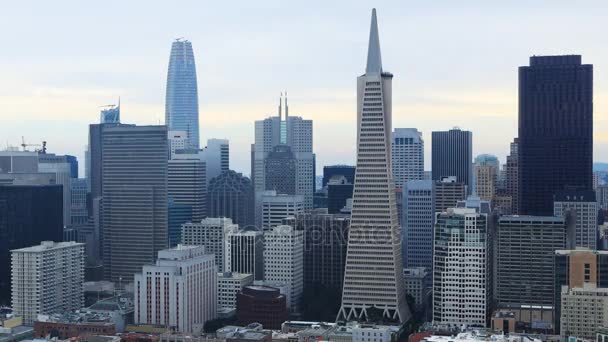 Timelapse San Francisco Kalifornia Skyline — Stock videók