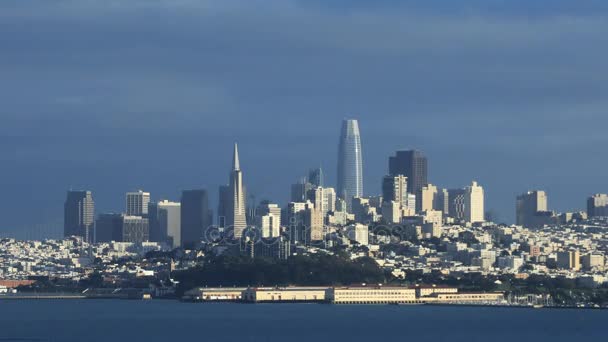 Timelapse Сан Франциско Каліфорнія Skyline Через Бухту — стокове відео