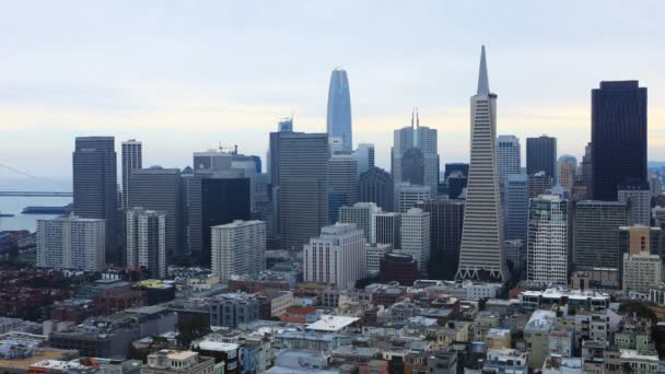 Centrum Miasta Timelapse San Francisco Kalifornii — Wideo stockowe