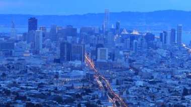 Gün gece timelapse San Francisco, Kaliforniya 4k için
