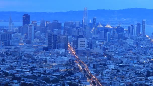 Dag Naar Nacht Timelapse Van San Francisco Californië — Stockvideo