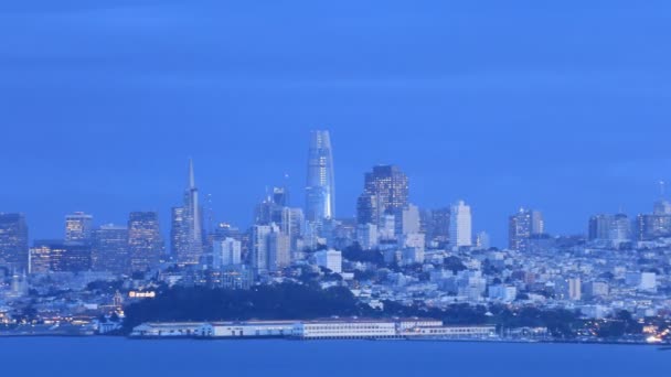 Timelapse Van San Francisco Als Duisternis Valt — Stockvideo