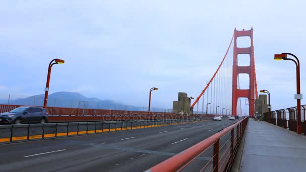 Timelapse Της Κυκλοφορίας Για Την Golden Gate Bridge — Αρχείο Βίντεο