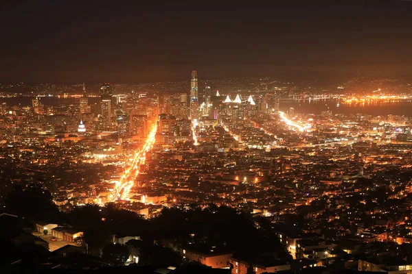 Vista noturna de São Francisco — Fotografia de Stock