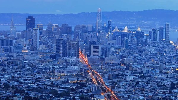 San Francisco Blick in der Dämmerung — Stockfoto