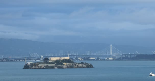 Alcatraz Adası San Francisco Bay — Stok video