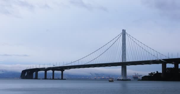 View San Francisco Oakland Bay Bridge California — Stock Video