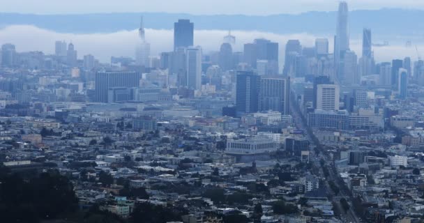 Utsikt Över San Francisco Dimmig Dag — Stockvideo