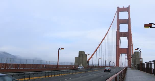 Vista Tráfego Golden Gate Bridge — Vídeo de Stock