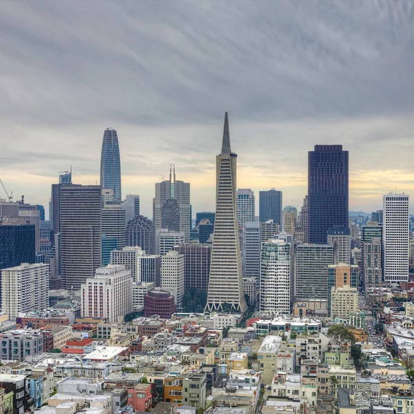 Quadratisches format von san francisco, kalifornien stadtzentrum — Stockfoto