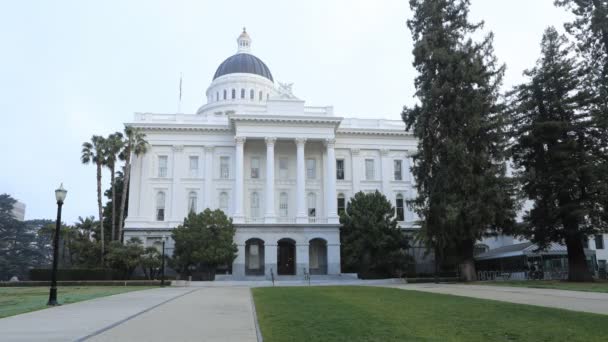 Capitólio Estadual Timelapse Sacramento Califórnia — Vídeo de Stock