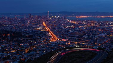 San Francisco, California manzarası, gece
